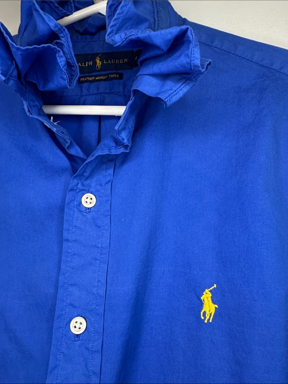 Polo by Ralph Lauren Royal Blue Ruffle collar with Yellow Pony - Picture 2 of 5